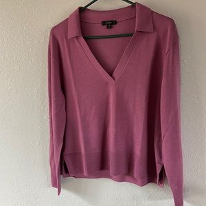 J. Crew Women's V-Neck Polo Sweater